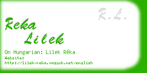 reka lilek business card